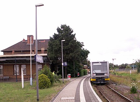 Bahnhof Berga Kelbra Gleisseite