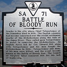 Batalla de Bloody Run - Marker, Chimborazo Park, Richmond.jpg