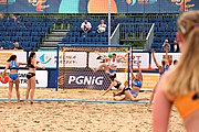 Deutsch: Beachhandball Europameisterschaften 2019 (Beach handball Euro); Tag 6: 7. Juli 2019 – Spiel um Platz Drei, Frauen, Kroatien-Niederlande 0:2 (14:23, 20:22) English: Beach handball Euro; Day 6: 7 July 2019 – Women's Bronze Medal Match – Croatia-Netherlands 0:2 (14:23, 20:22)