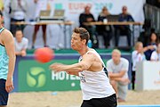 Deutsch: Beachhandball Europameisterschaften 2019 (Beach handball Euro); Tag 6: 7. Juli 2019 – Männerfinale, Dänemark-Norwegen 2:0 (25:18, 19:16) English: Beach handball Euro; Day 6: 7 July 2019 – Men's Final – Denmark-Norway 2:0 (25:18, 19:16)