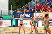 Deutsch: Beachhandball Europameisterschaften 2019 (Beach handball Euro); Tag 6: 7. Juli 2019 – Frauenfinale, Dänemark-Ungarn 2:0 (18:12, 23:22) English: Beach handball Euro; Day 6: 7 July 2019 – Women's Final – Denmark-Hungary 2:0 (18:12, 23:22)