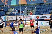 Deutsch: Beachhandball Europameisterschaften 2019 (Beach handball Euro); Tag 5: 6. Juli 2019 – Männer, Halbfinale, Dänemark-Ungarn 2:0 (19:16, 22:18) English: Beach handball Euro; Day 5: 6 July 2019 – Semifinal Men – Denmark-Ukraie 2:0 (19:16, 22:18)