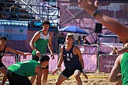 Deutsch: Beachhandball bei den Olympischen Jugendspielen 2018; Tag 7, 13. Oktober 2018; Jungen, Halbfinale – Argentinien-Portugal 1:2 English: Beach handball at the 2018 Summer Youth Olympics at 13 October 2018 – Boys Semifinal – Argentina-Portugal 1:2