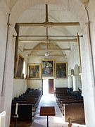 Le nef de l'église, vue vers l'ouest