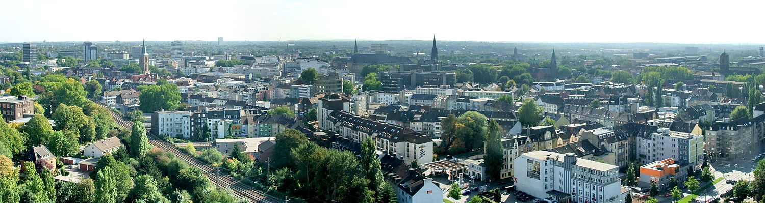Panorama rigardo de Bochum ekde la minadomuzeo
