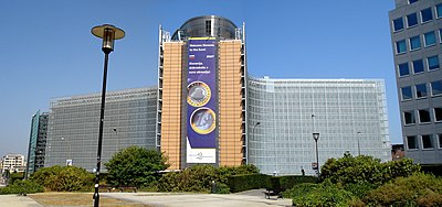 Together with its public services, the European Union's market economy, which competition law aims to protect from unfair trade practices and private monopolies, generated EUR14.303 trillion in 2013. Berlaymont building european commission.jpg