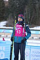 Deutsch: Biathlon bei den Olympischen Winter-Jugendspielen 2020 in Lausanne; Tag 2, 11. Januar 2020; Einzel männlich; Maskottchen-Zeremonie mit den Medaillisten Oleg Domichek (Russland, Gold), Lukas Haslinger (Österreich, Silber) und Mathieu Garcia (Frankreich, Bronze) sowie dem Athlete Role Model Henrik L'Abée-Lund (Norwegen) English: Biathlonl at the 2020 Winter Youth Olympics in Lausanne at 11 January 2020 – Individual men; Mascot ceremony with medailists Oleg Domichek (Russia, Gold), Lukas Haslinger (Austria, Silver) und Mathieu Garcia (France, Bronze) and Athlete Role Model Henrik L'Abée-Lund (Norway)