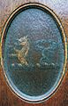 Bisse-Challoner crests on the back of a hall chair - 2006.jpg