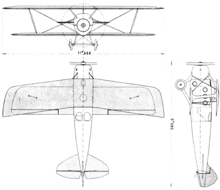 Blériot-SPAD S.33 3-view drawing from L'Aerophile June,1921