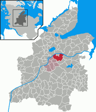 Läget för kommunen Bovenau i Kreis Rendsburg-Eckernförde