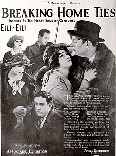 <i>Breaking Home Ties</i> (film) 1922 silent film