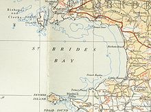 Map of St Bride's Bay made in 1946