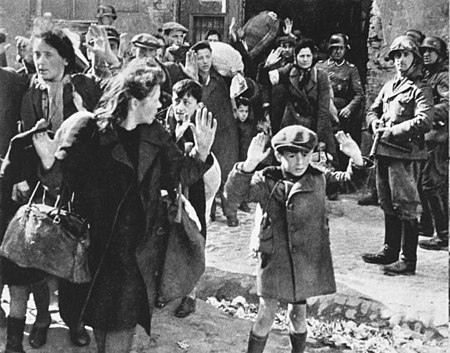 ไฟล์:Bundesarchiv Bild 183-41636-0002, Warschauer Ghetto-Aufstand, Verhaftungen.jpg