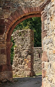 North gate of the Outer bailey Rötteln Castle Lörrach Germany