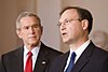 U.S. President George W. Bush announces Judge Samuel Alito's nomination