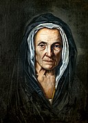 Portrait de vieille femme par Pietro Bellotti