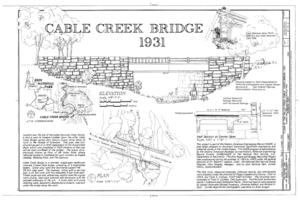 Historic American Engineering Record drawing, Cable Creek Bridge Cable Creek Bridge 1.png
