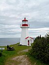 Your reward at the end of Forillon National Park's '''Les Graves''' trail is this beautiful sight: the '''Cap-Gaspé Lighthouse''' ''(Phare du Cap-Gaspé)''.