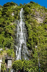 Cabellera de la Virgen waterfall in Banos de Agua Santa Cascada Cabellera de la Virgen, Banos.jpg