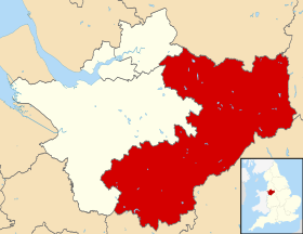 Pozicija Cheshire Easta na karti Grofovije Cheshire
