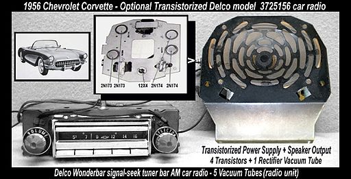 Chevrolet Corvette Transistorized Hybrid Car Radio-1956