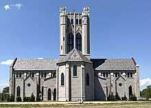 Rear view of the chapel Christ the King Chapel (Christendom College) - 6.jpg