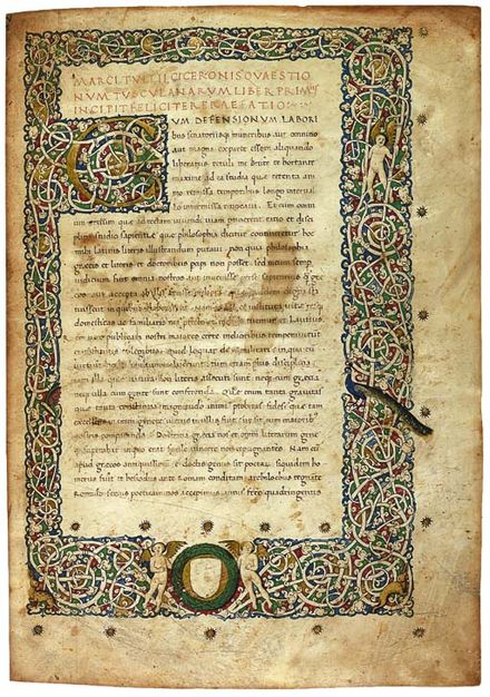 Tusculan Disputations, 15th-century illuminated manuscript