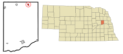 Location within Colfax County and Nebraska