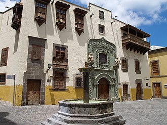 Casa de Colon (Las Palmas de Gran Canaria), which Christopher Columbus visited during his first trip. Columbus House-Vegueta-Las Palmas Gran Canaria.jpg