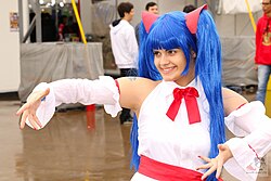 Cosplayer of Wendy Marvell, Fairy Tail at Anime Friends 20150711.jpg