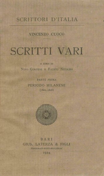 File:Cuoco, Vincenzo –Scritti vari – Periodo milanese, 1924 – BEIC 1795489.pdf