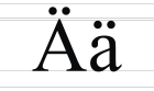 Cyrillic letter A with Diaeresis.svg