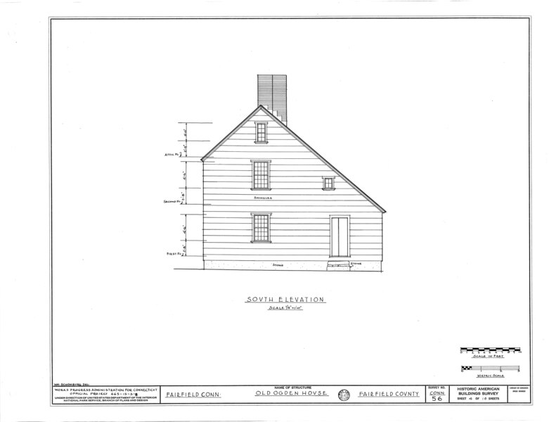 File:David Ogden House, 1520 Bronson Road, Fairfield, Fairfield County, CT HABS CONN,1-FAIRF,10- (sheet 4 of 10).tif