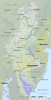 100px delaware river basin map