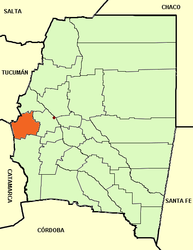 Dipartimento di Guasayán – Mappa