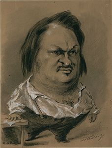 Caricatura de Balzac, 1850