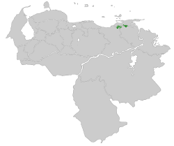 Distribución geográfica del pinchaflor venezolano.