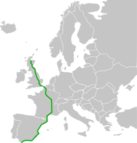 Схема маршрута E15
