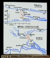 Карта-схема рек Дунай и Рейн (в профиле и в плане)
