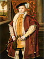 Image 8 Edward VI of England Artist: Unknown, probably of the Flemish School A portrait of Edward VI of England, when he was Prince of Wales. He is shown wearing a badge with the Prince of Wales's feathers. It was most likely painted in 1546 when he was eight years old, during the time when he was resident at Hunsdon House. Edward became King of England, King of France and Edward I of Ireland the following year. He was the third monarch of the Tudor dynasty and England's first ruler who was Protestant at the time of his ascension to the throne. Edward's entire rule was mediated through a council of regency. He died at the age of 15 in 1553. More featured pictures