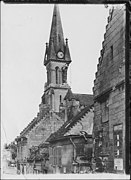 Vue du clocher en 1916.