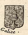 Escudo do reino de Galicia en Le Jeu du Blason de Nicolas de Fer, 1718.