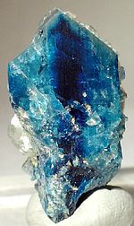 Euclase, 3.0 x 1.6 x 1.6 cm. Lost Hope Mine, Mwami, Mashonaland West Province, Zimbabwe Euclase-21998.jpg