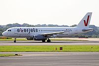 Everjets Airbus A320 (CS-TKV) at Manchester Airport.jpg