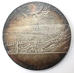 Médaille de l'Exposition nationale et coloniale de Rouen. (1896)