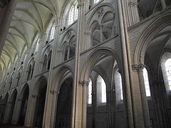 Nef de l'abbatiale de Fécamp (1187-1228).