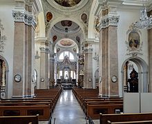 Binnenland van de Basiliek van St. Mani in Füssen
