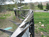 "Ultra Barrier" bladed fences at Gold Base