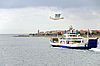 Ferry Zancle approaching Villa San Giovanni - Punta Pezzo lighthouse in the background - 20 Oct. 2010.jpg