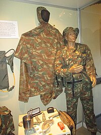 32 Battalion uniform patterned after those issued to FAPLA. Members of this unit often wore ubiquitous uniforms to avoid scrutiny while operating in Angola Figure32Battalion.jpg